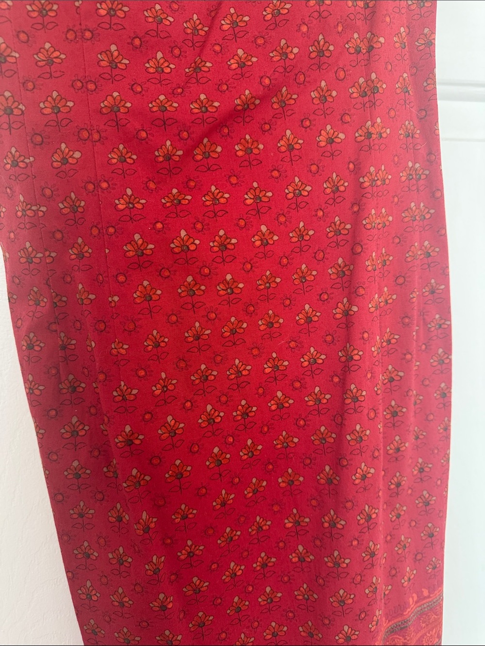 Vintage Ralph Lauren Red Spaghetti-Strap Midi Dress with removable straps - Picture 3 of 10